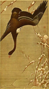 Wild Geese on the Surface of the Ice by Itō Jakuchū, hand-painted oil painting reproduction