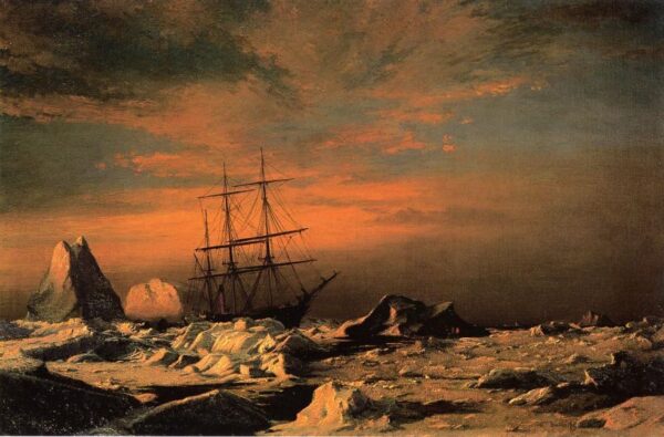Ice Dwellers Watching the Invaders by William Bradford, hand-painted oil reproduction
