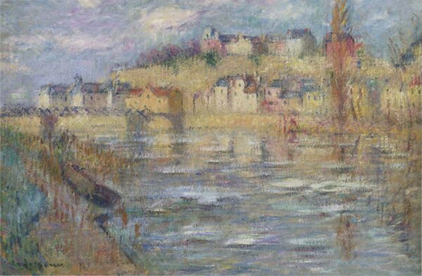 Ice on the Oise River by Gustave Loiseau, hand-painted oil painting reproduction