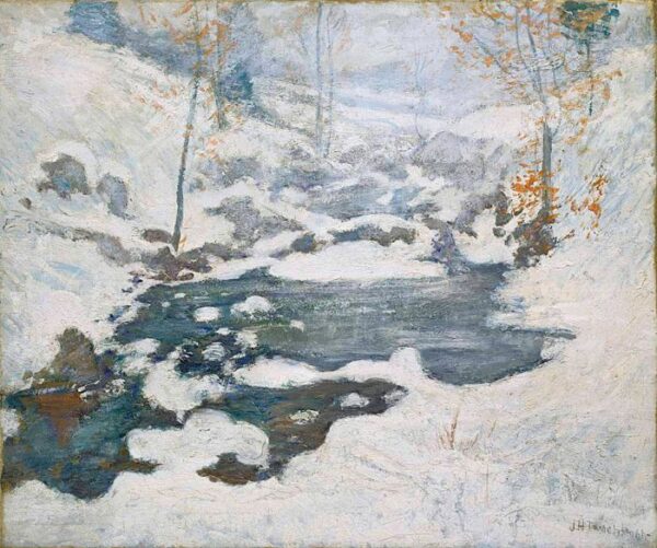 Icebound by John Henry Twachtman, hand-painted oil painting reproduction