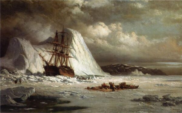 Icebound Ship by William Bradford, hand-painted oil painting reproduction