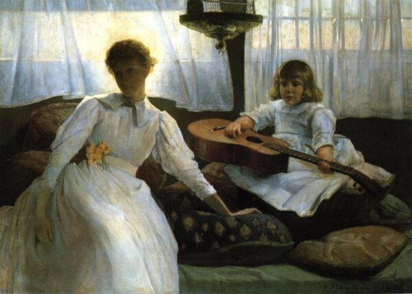 Idle Hours by Julian Alden Weir, hand-painted oil painting reproduction