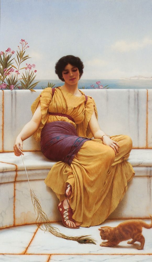 Idleness by John William Godward, hand-painted oil reproduction