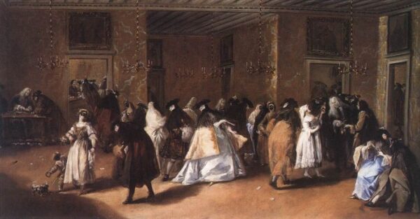 Il Ridotto (The Foyer) by Francesco Guardi, hand-painted oil painting reproduction