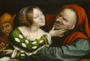 Ill-Matched Lovers by Quentin Massys, hand-painted oil painting reproduction