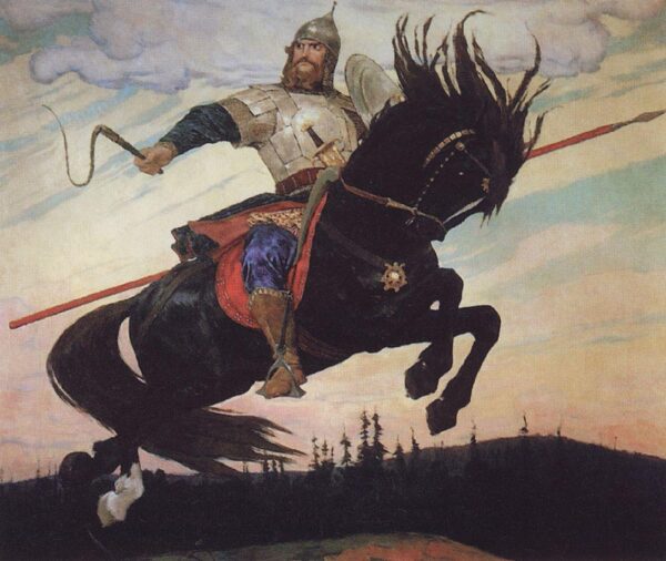 Ilya Muromets by Viktor Vasnetsov, hand-painted oil painting reproduction