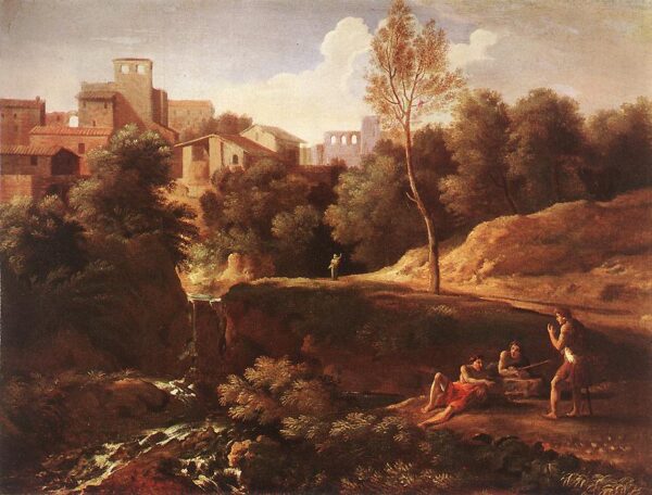 Imaginary Landscape by Gaspard Dughet, hand-painted oil painting reproduction