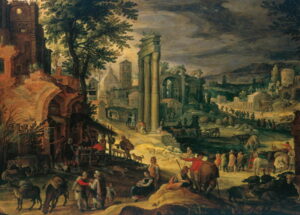 Imaginary View of Campo Vaccino by Paul Bril, hand-painted oil painting reproduction