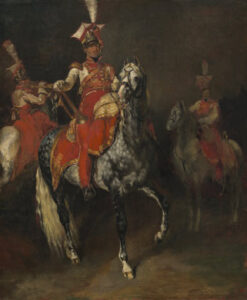 Mounted Trumpeters of Napoleon’s Imperial Guard by Théodore Géricault, hand-painted oil painting reproduction