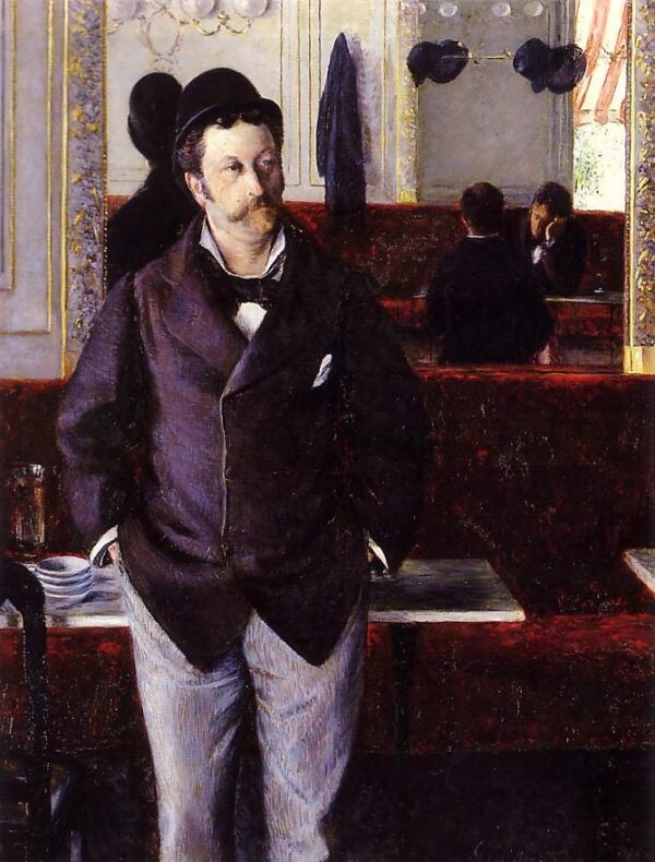 In A Cafe by Gustave Caillebotte, hand-painted oil painting reproduction