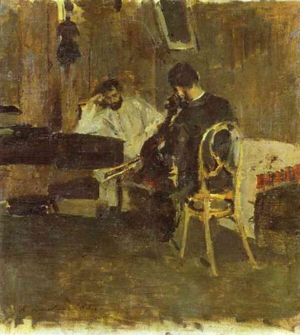 In A Room by Konstantin Korovin, hand-painted oil painting reproduction