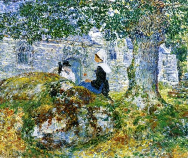In Brittany Bay by Frederick Childe Hassam, hand-painted oil painting reproduction