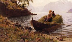 In Calm Waters by Hans Dahl, hand-painted oil painting reproduction