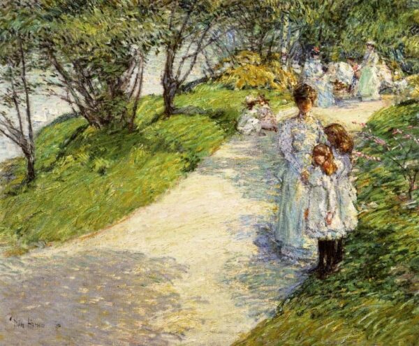 In Central Park by Frederick Childe Hassam, hand-painted oil painting reproduction