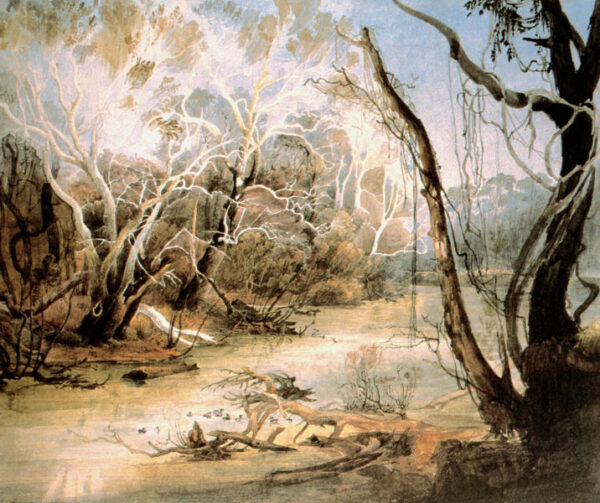 The Fox River Near New Harmony In Indiana by Karl Bodmer, hand-painted oil painting reproduction
