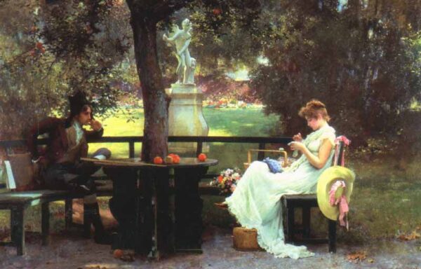 In Love II by Marcus Stone, hand-painted oil painting reproduction