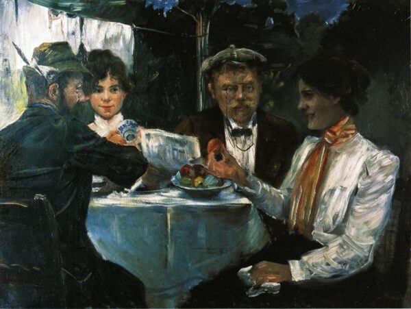 In Max Halbe’s Garden by Lovis Corinth, hand-painted oil painting reproduction