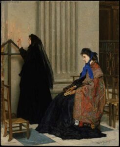 In Memoriam by Alfred Stevens, hand-painted oil painting reproduction