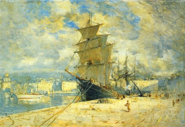 In Port by Frank Myers Boggs, hand-painted oil painting reproduction
