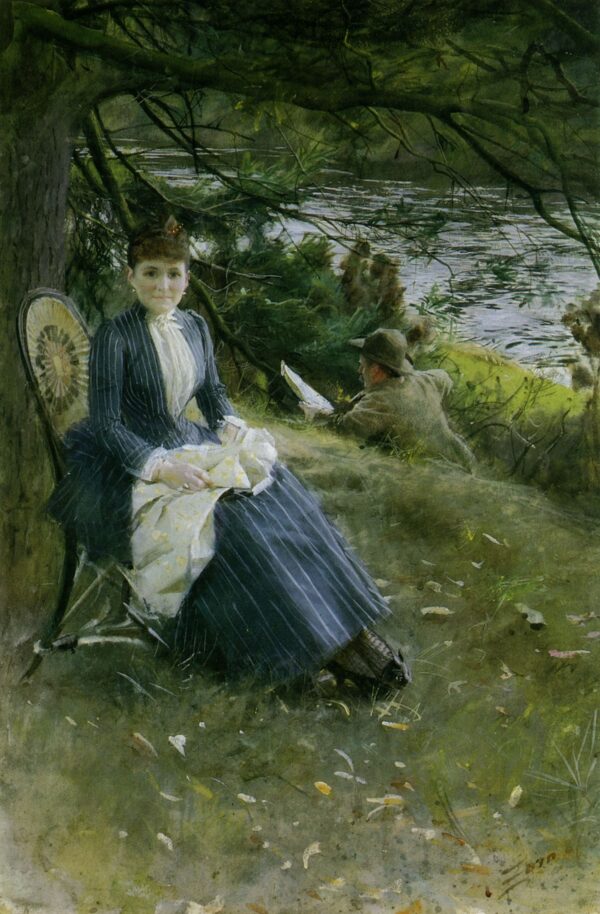 In Scotland (Mrs. Symons) by Anders Zorn, hand-painted oil painting reproduction