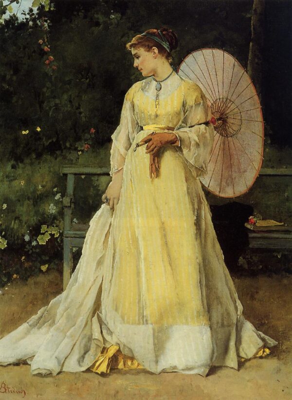 In The Country by Alfred Stevens, hand-painted oil painting reproduction