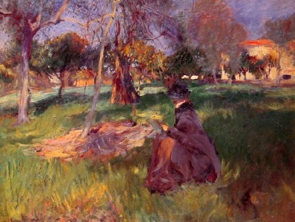 In The Orchard by John Singer Sargent, hand-painted oil painting reproduction
