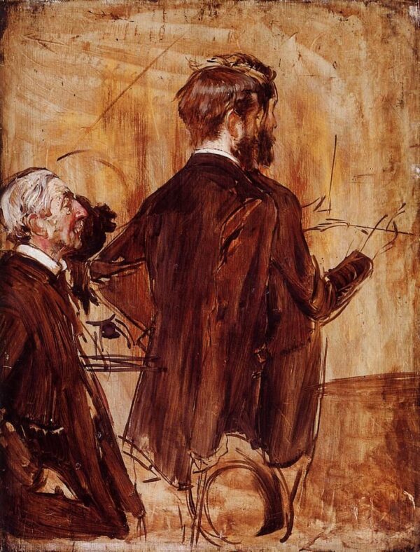 In The Studio by Giovanni Boldini, hand-painted oil reproduction