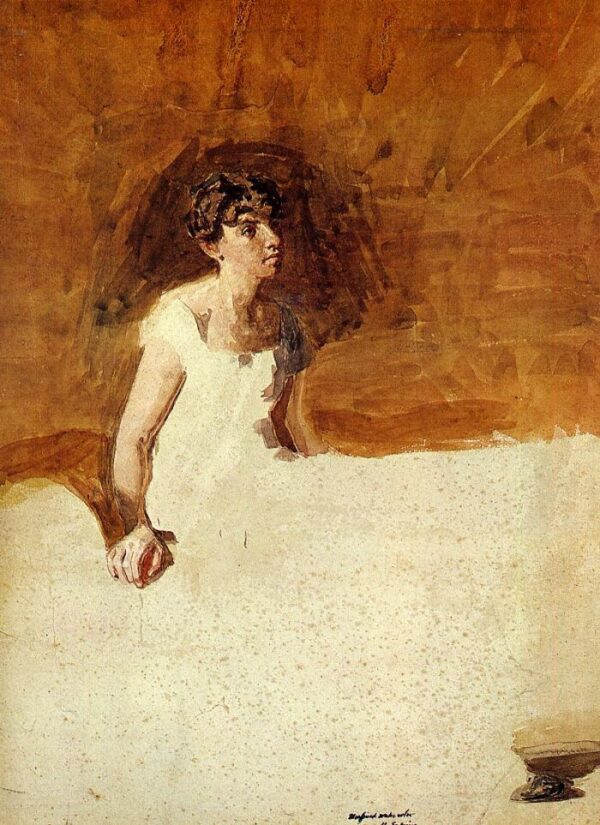 In The Studio (Unfinished) by Thomas Eakins, hand-painted oil painting reproduction
