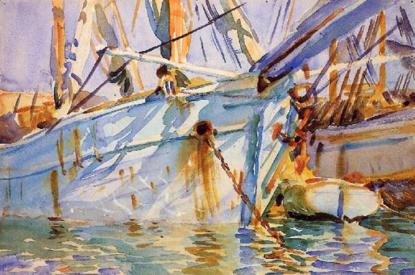 In a Levantine Port by John Singer Sargent, hand-painted oil painting reproduction
