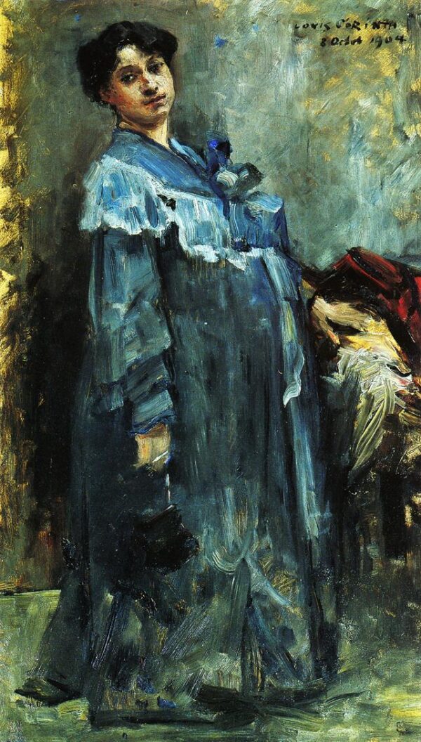 In a Silk Robe by Lovis Corinth, hand-painted oil painting reproduction