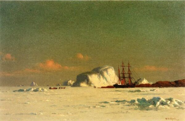 In the Arctic by William Bradford, hand-painted oil reproduction