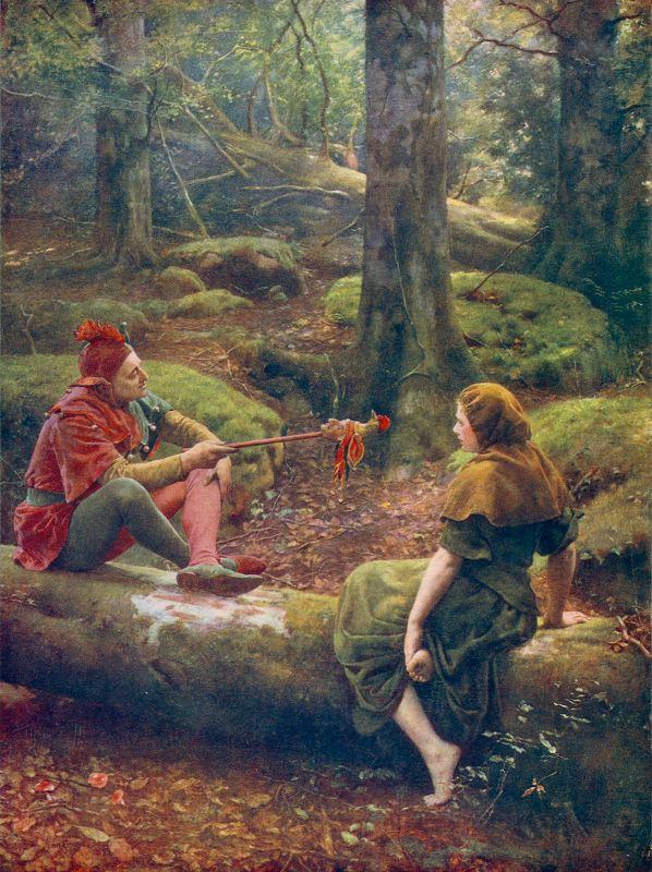 In the Forest of Arden by John Collier, hand-painted oil reproduction