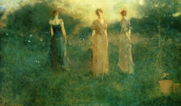 In the Garden by Thomas Wilmer Dewing, hand-painted oil painting reproduction