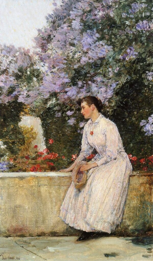 In the Garden by Frederick Childe Hassam, hand-painted oil painting reproduction
