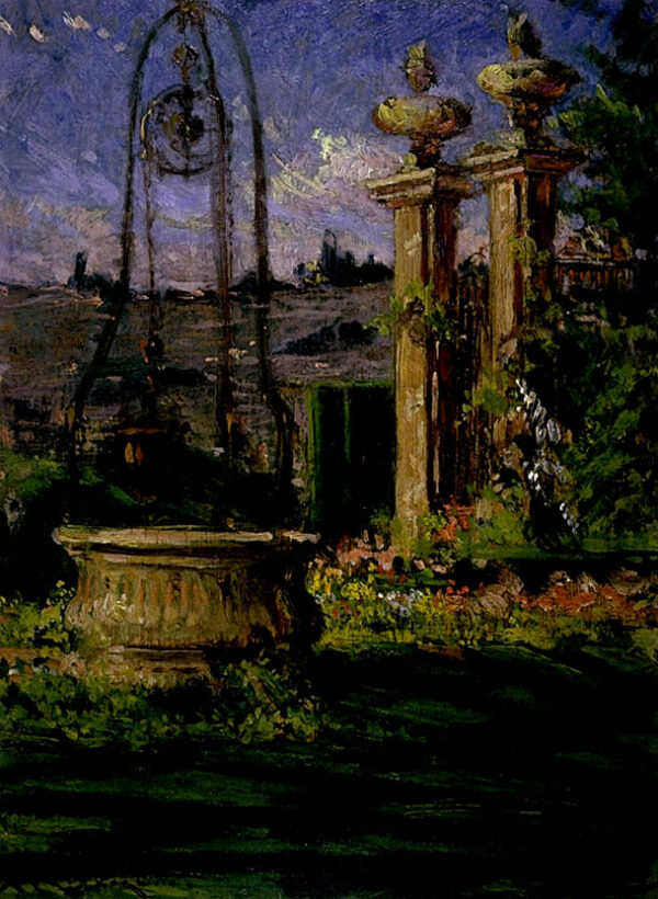 In the Gardens of the Villa Palmieri by Carroll Beckwith, hand-painted oil painting reproduction