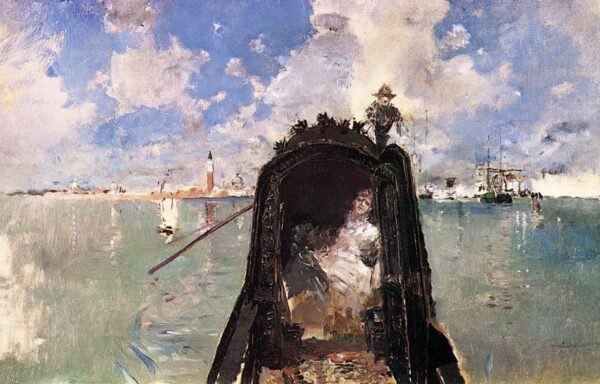 In the Gondola by Robert Frederick Blum, hand-painted oil painting reproduction