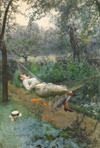 In the Hammock by Anders Zorn, hand-painted oil painting reproduction