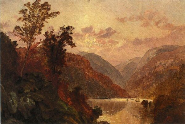 In the Highlands of the Hudson by Jasper Francis Cropsey, hand-painted oil painting reproduction