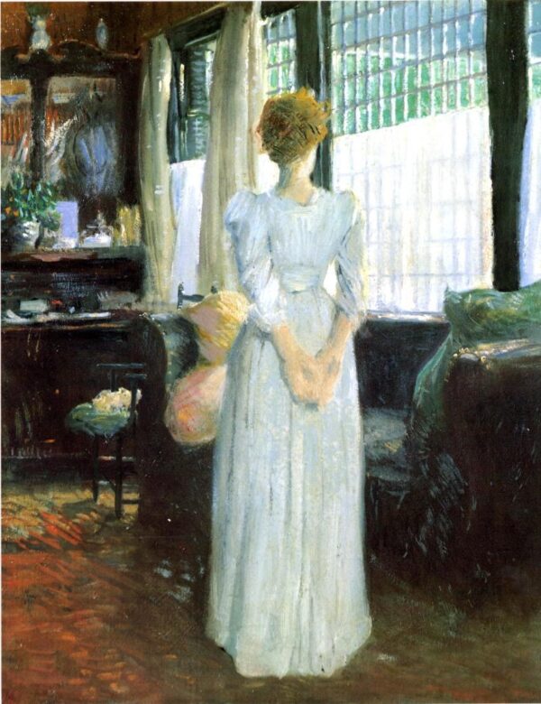 In the Living Room by Julian Alden Weir, hand-painted oil painting reproduction
