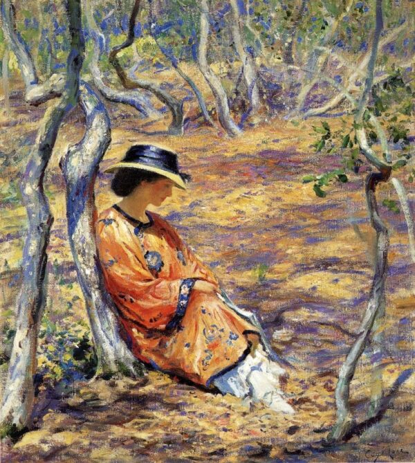 In the Oak Grove by Guy Rose, hand-painted oil painting reproduction
