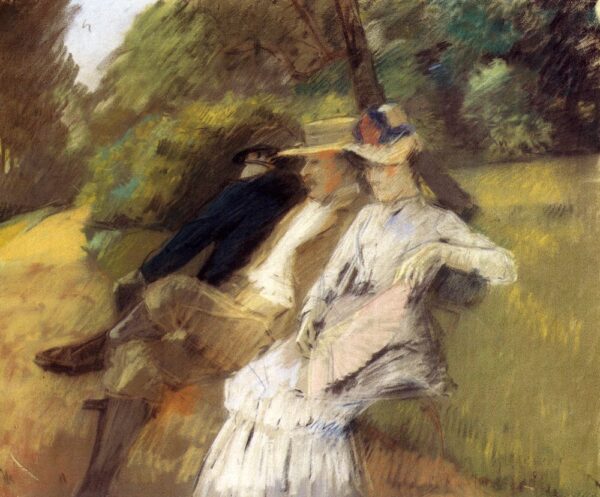 In the Park by Julius LeBlanc Stewart, hand-painted oil painting reproduction