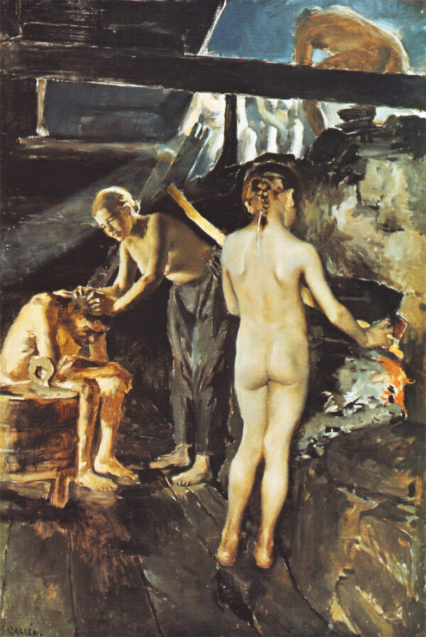 In the Sauna by Akseli Gallen-Kallela, hand-painted oil painting reproduction