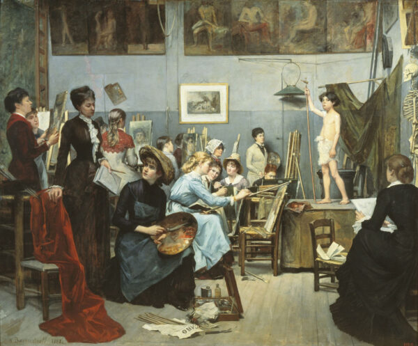 In the Studio by Marie Bashkirtseff, hand-painted oil painting reproduction