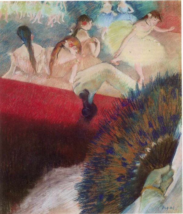 In the Theater by Edgar Degas, hand-painted oil painting reproduction