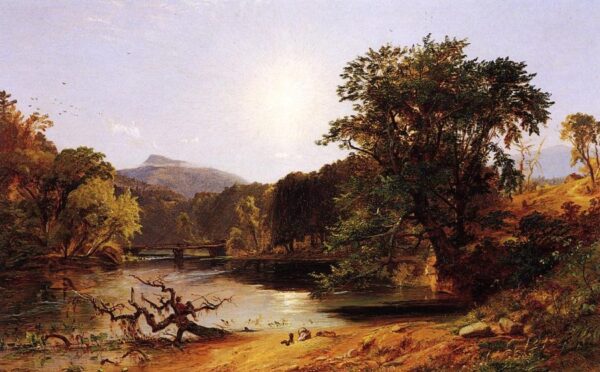 In the White Mountains by Jasper Francis Cropsey, hand-painted oil reproduction