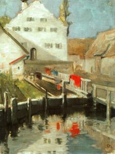 Indersdorf by Franz Marc, hand-painted oil painting reproduction