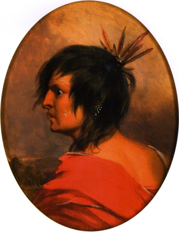 Indian Brave by Charles Deas, hand-painted oil reproduction