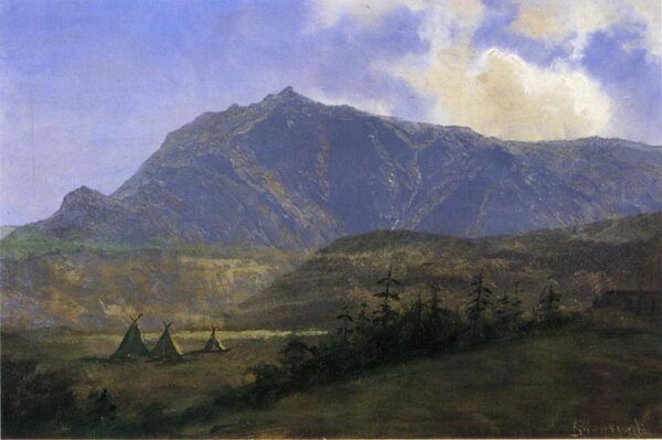 Indian Encampment by Albert Bierstadt, hand-painted oil painting reproduction