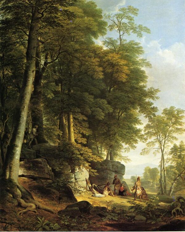 Indian Rescue by Asher B Durand, hand-painted oil painting reproduction