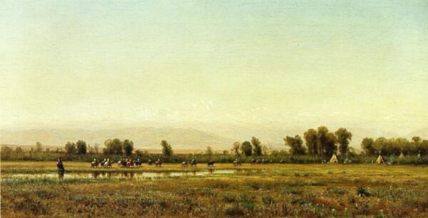 Indian Reservation by Thomas Worthington Whittredge, hand-painted oil painting reproduction